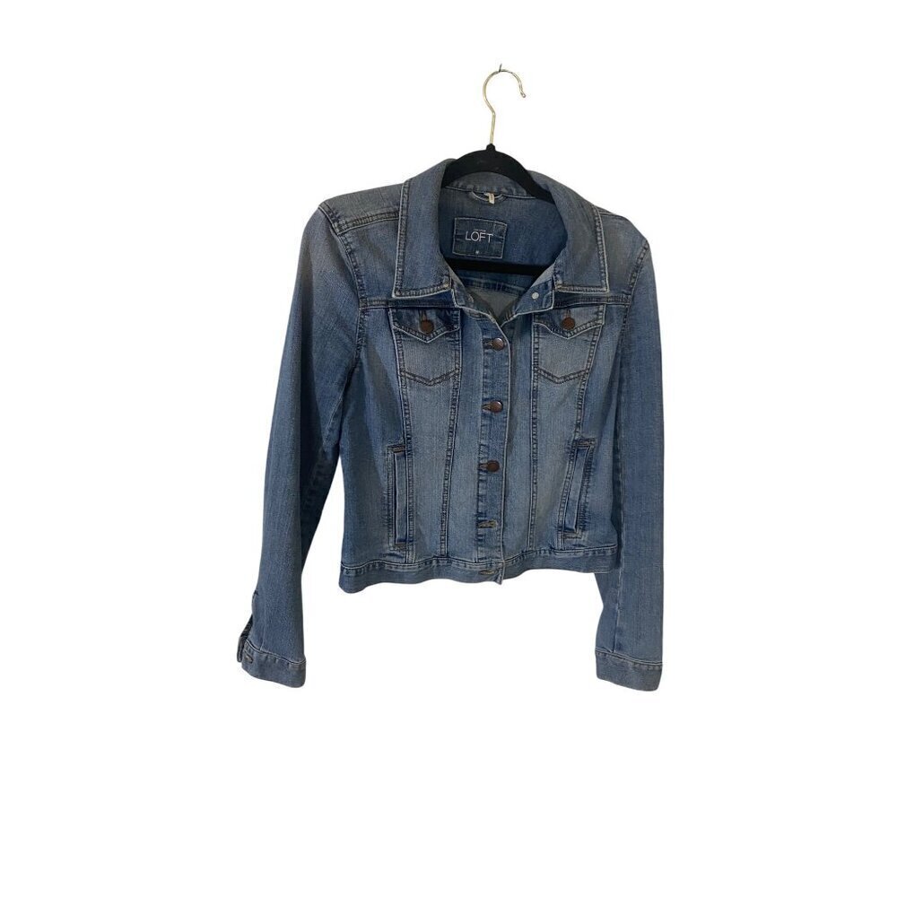 Loft Women's Classic Casual Blue Denim Jacket - Medium